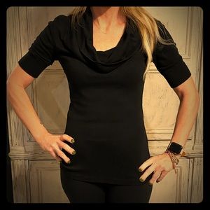 Express short sleeve cowl neck top